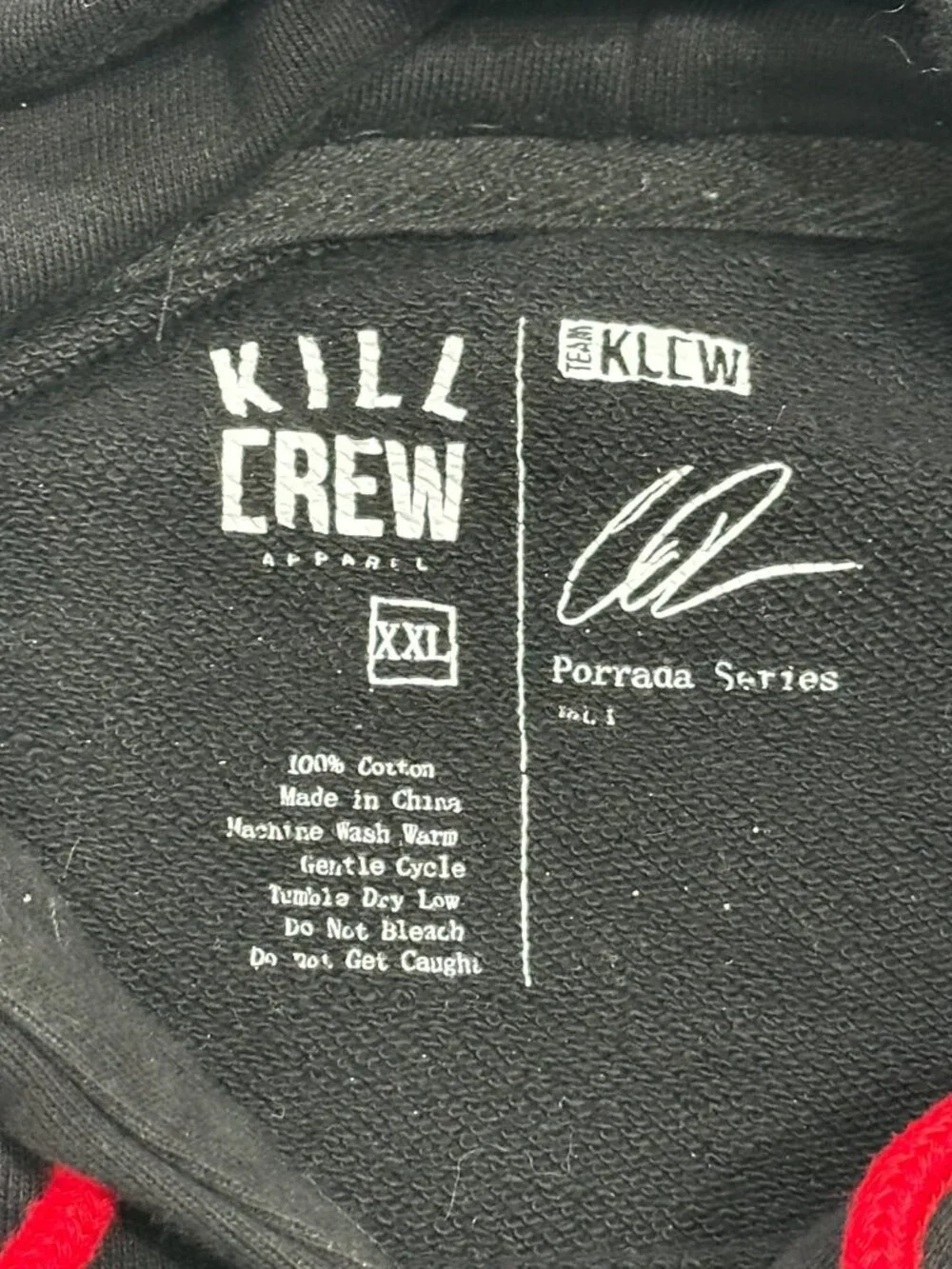 Kill Crew Hoodie Mens 2XL Black Pullover Sweatshirt Graphic Logo Streetwear - Picture 3 of 16